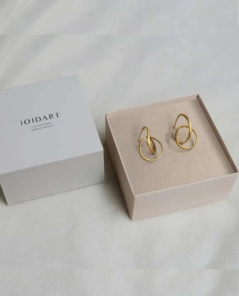 Jewelry - MEDIUM GOLDEN EARRINGS EMBOLIC - JOIDART