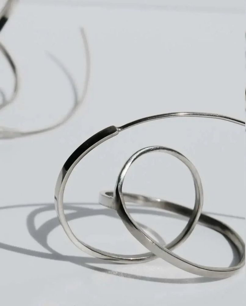 Jewelry - LARGE EMBOLIC SILVER EARRINGS - JOIDART