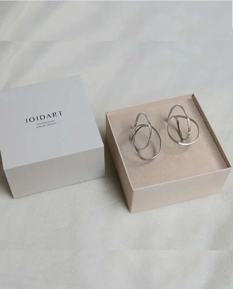Jewelry - LARGE EMBOLIC SILVER EARRINGS - JOIDART
