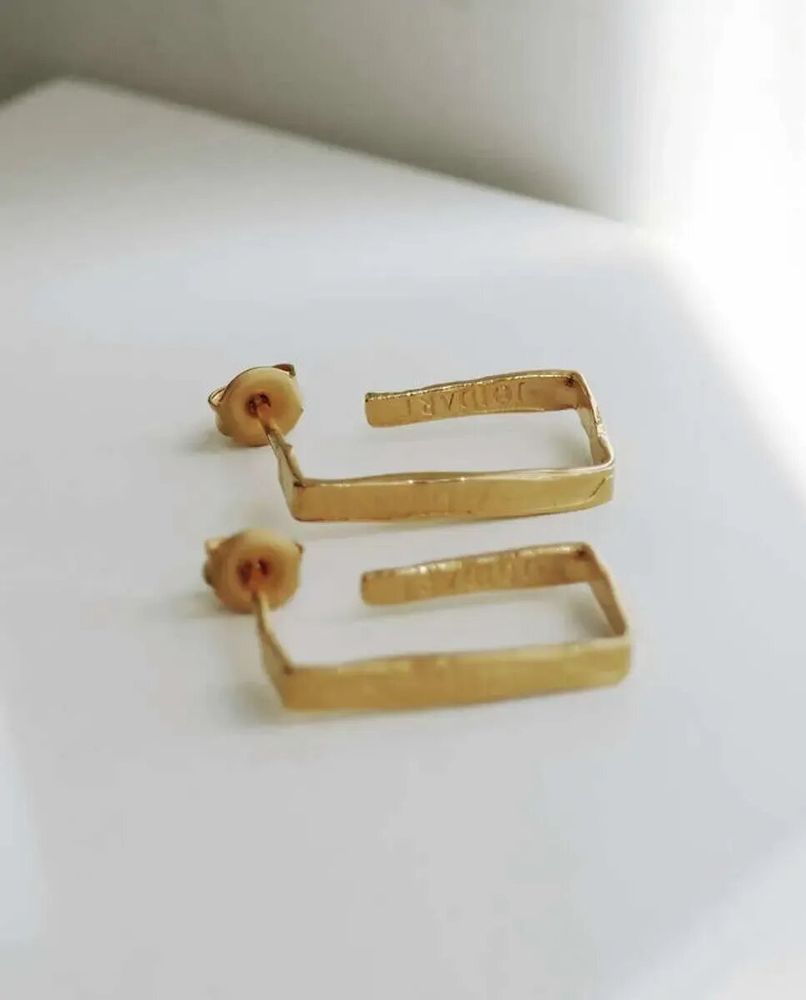 Bijoux - BOUCLES D'OREILLES DORÉES MOYENNES LIGNIS ÉTROITES - JOIDART