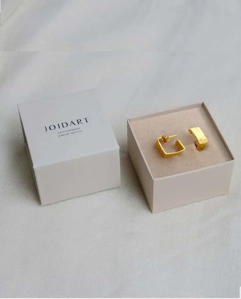 Jewelry - SMALL GOLDEN EARRINGS LIGNIS WIDE - JOIDART