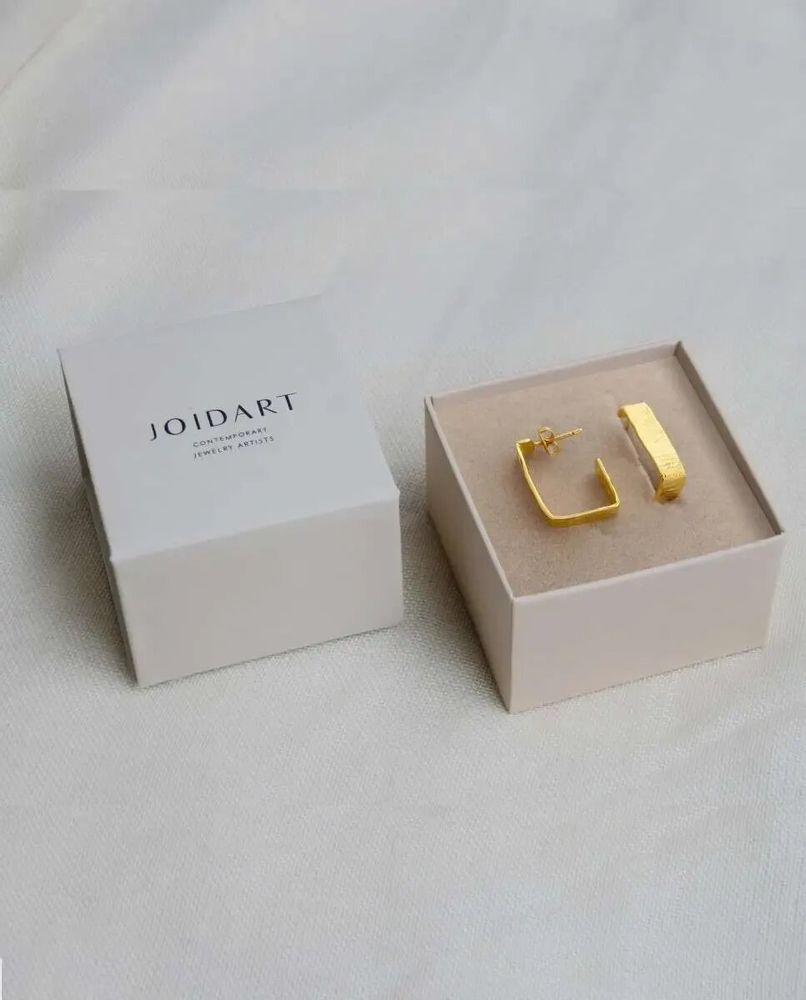 Jewelry - MEDIUM GOLDEN EARRINGS LIGNIS WIDE - JOIDART