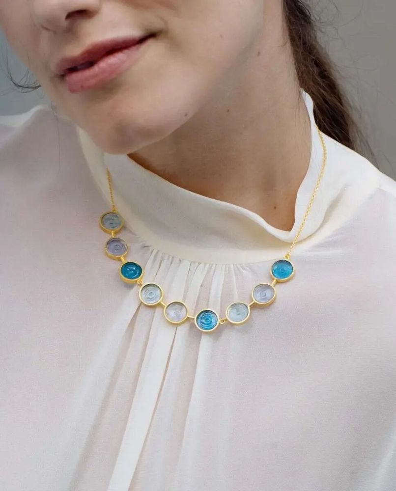 Jewelry - GOLDEN NECKLACE GAUDÍ JEWELRY BLUES - JOIDART