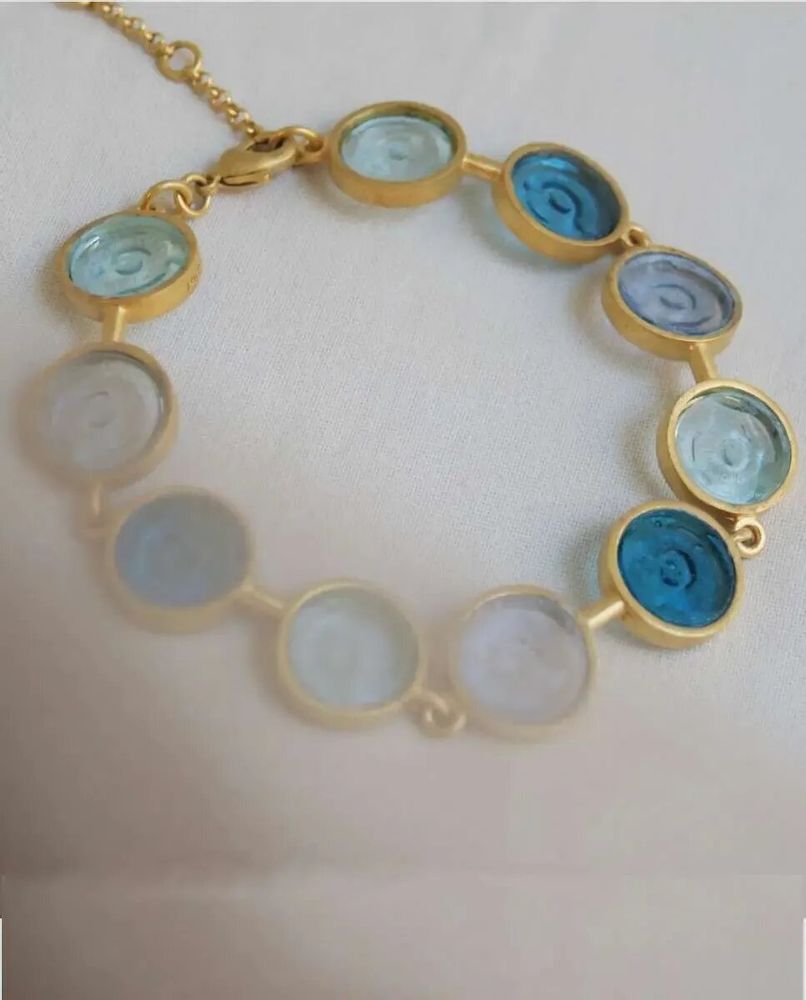 Bijoux - BRACELET DORÉ GAUDÍ JEWELRY CASA BATLLÓ BLEUS - JOIDART