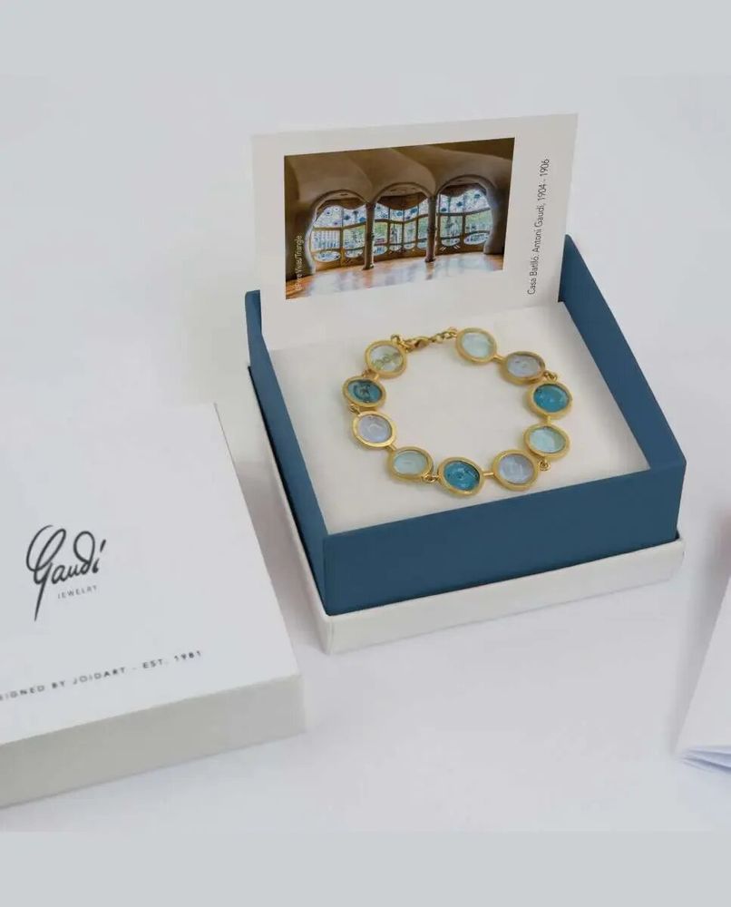 Bijoux - BRACELET DORÉ GAUDÍ JEWELRY CASA BATLLÓ BLEUS - JOIDART