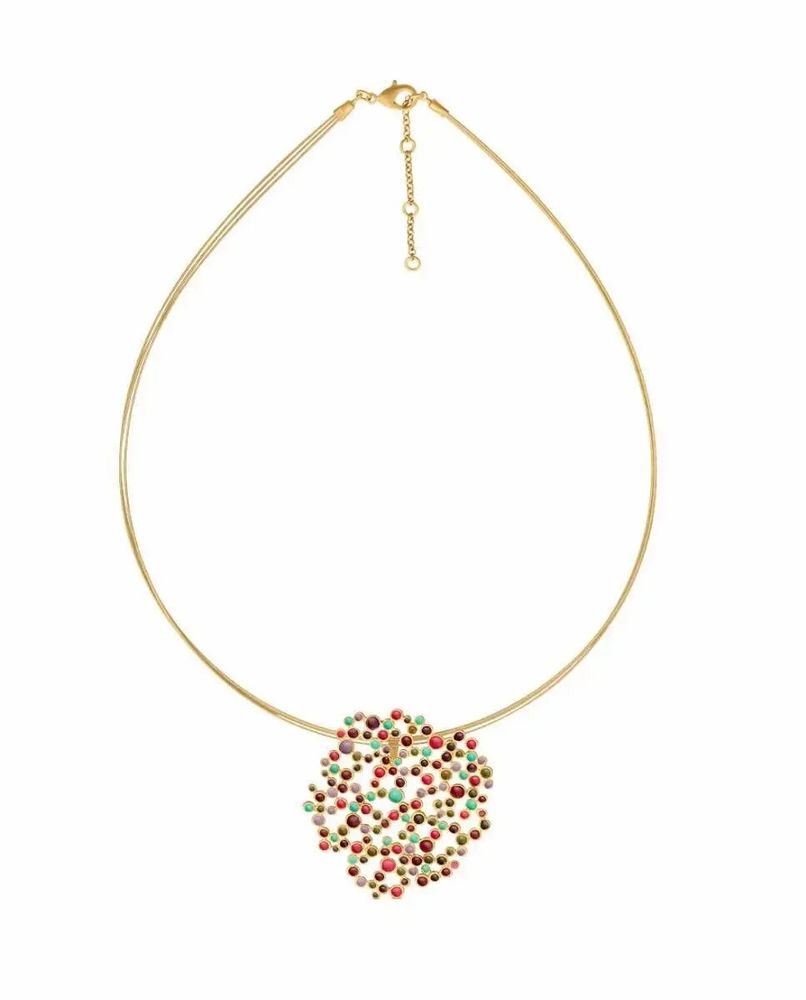 Jewelry - GOLDEN NECKLACE CANDY COLOURS LARGE - JOIDART
