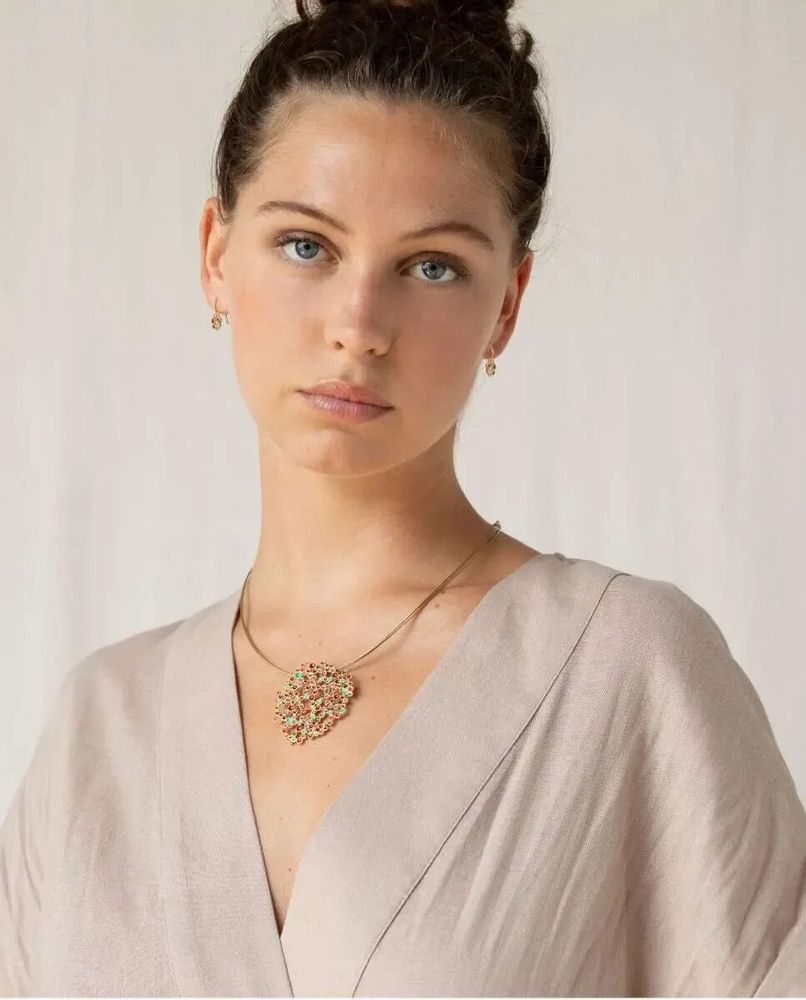 Jewelry - GOLDEN NECKLACE CANDY COLOURS LARGE - JOIDART