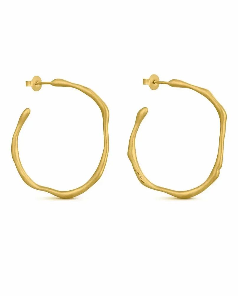 Jewelry - LARGE GOLDEN HOOPS EARRINGS CLARA - JOIDART