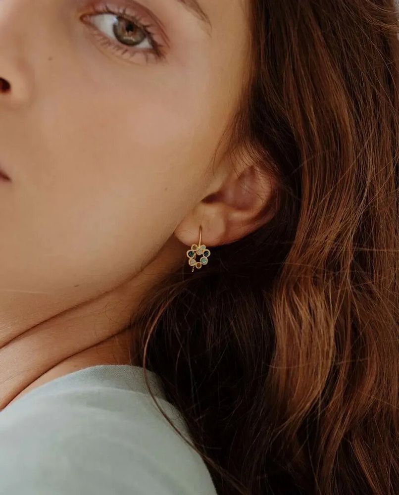 Jewelry - GOLDEN HOOK EARRINGS CANDY MOON - JOIDART
