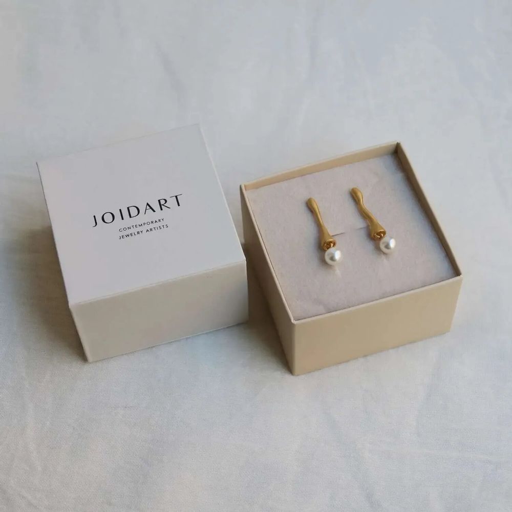Bijoux - BOUCLES D'OREILLES DORÉES ECLAT BLANC - JOIDART