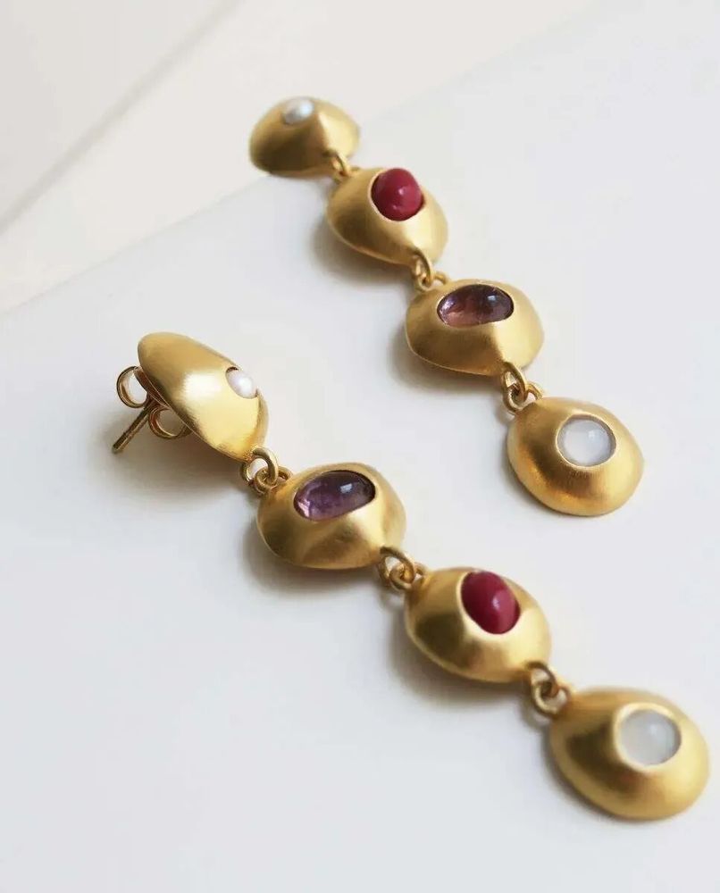 Jewelry - LONG ADDAIA GOLDEN EARRINGS - JOIDART