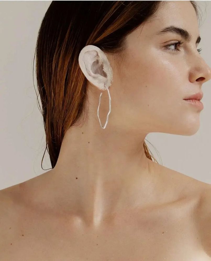 Jewelry - LARGE SILVER OVAL HOOPS EARRINGS CLARA - JOIDART