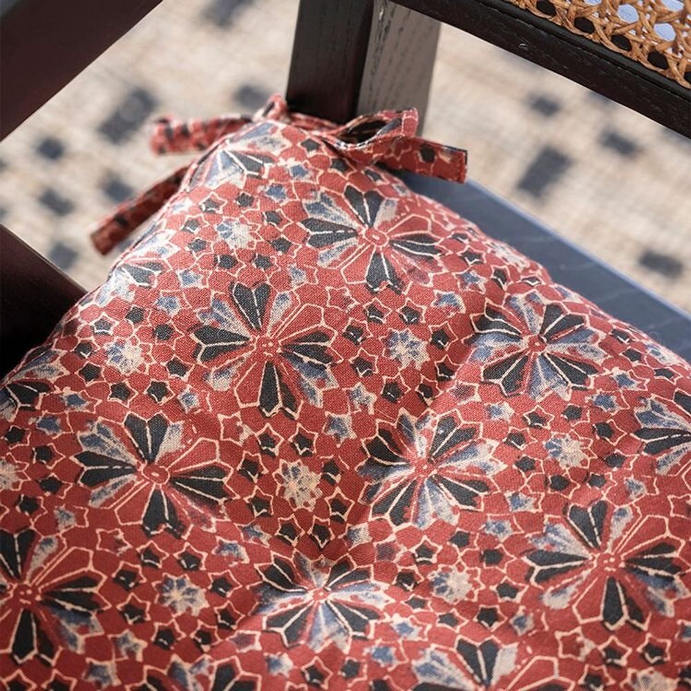 Garden textiles - Printed cotton chair pad - MADAM STOLTZ