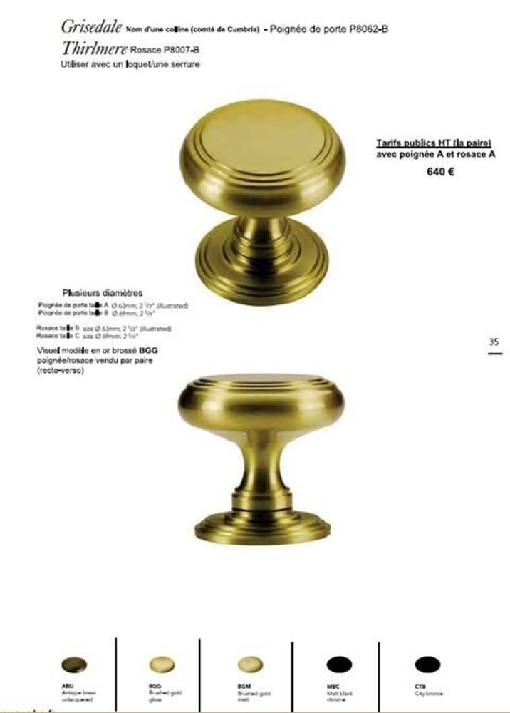Artistic hardware - Samuel Heath Door Handles - SOPHA INDUSTRIES SAS