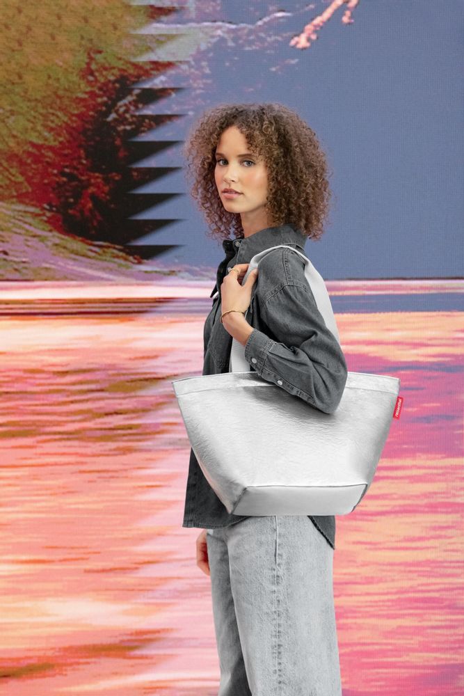 Sacs et cabas - shopper M silver crackle - REISENTHEL ACCESSOIRES