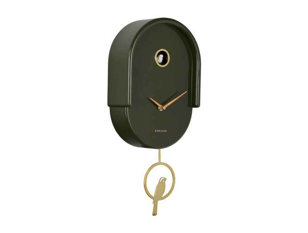 Horloges - Wall clock Tweet burgundy red - PRESENT TIME