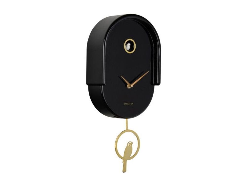 Horloges - Wall clock Tweet burgundy red - PRESENT TIME