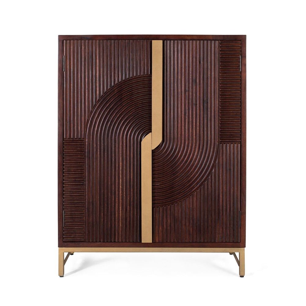 Sideboards - Bar cabinet in mango wood and metal - GINER Y COLOMER