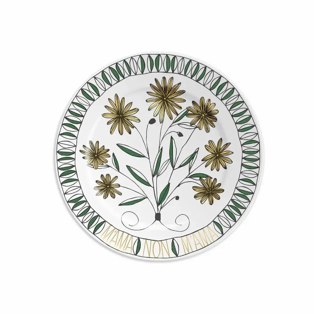 Everyday plates - PLATE 16 M’AMA NON M’AMA GREEN - ILARIA.I