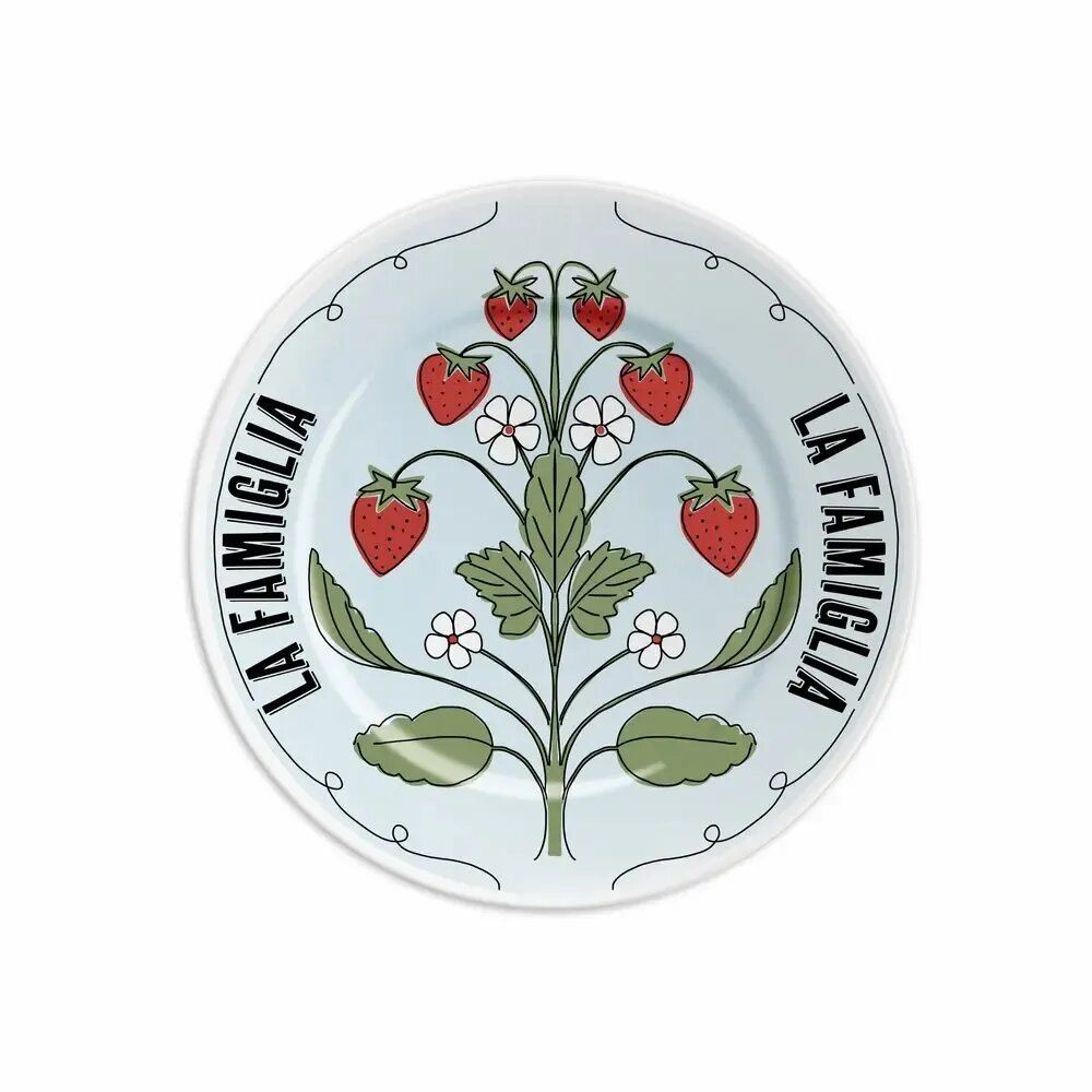 Everyday plates - PLATE 16 LA FAMIGLIA - STRAWBERRY - ILARIA.I