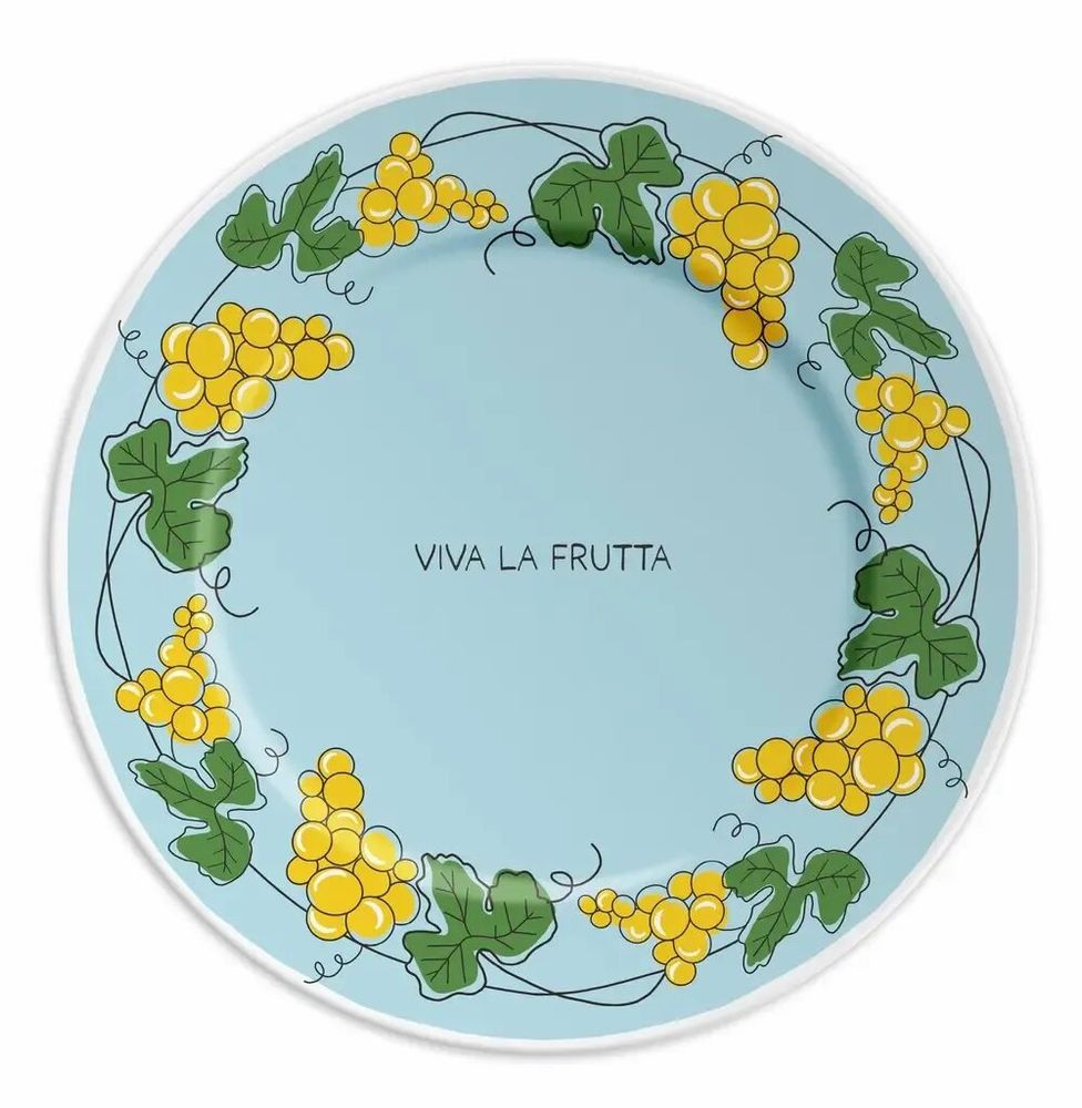 Everyday plates - PLATE 21 VIVA LA FRUTTA AND GRAPES - ILARIA.I