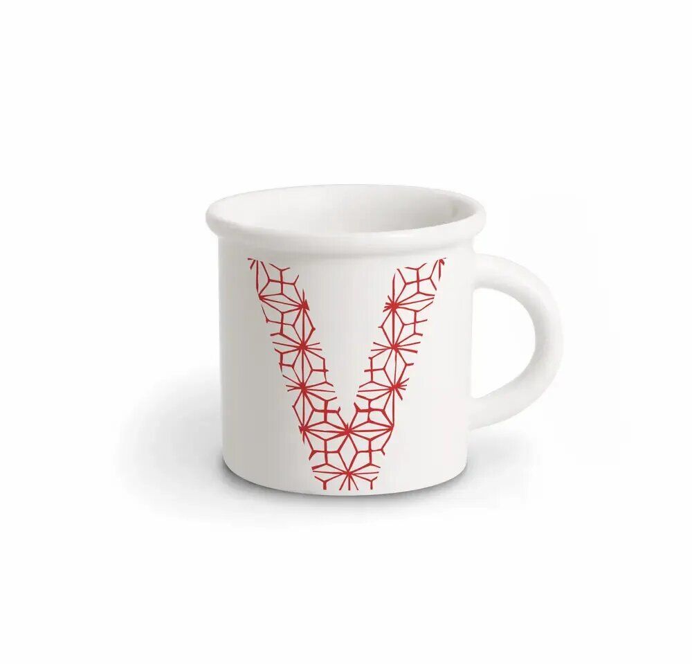 Mugs - MUG RED ALPHABET V - ILARIA.I