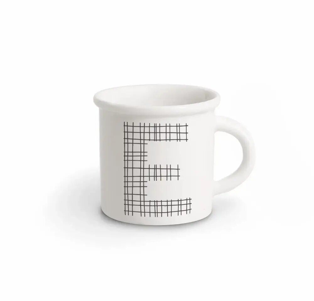 Mugs - MUG BLACK ALPHABET E - ILARIA.I