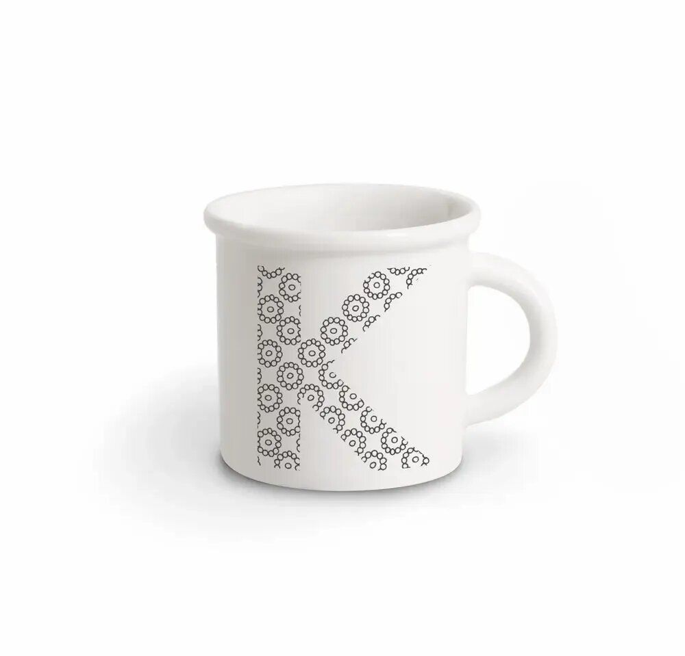 Mugs - MUG BLACK ALPHABET K - ILARIA.I