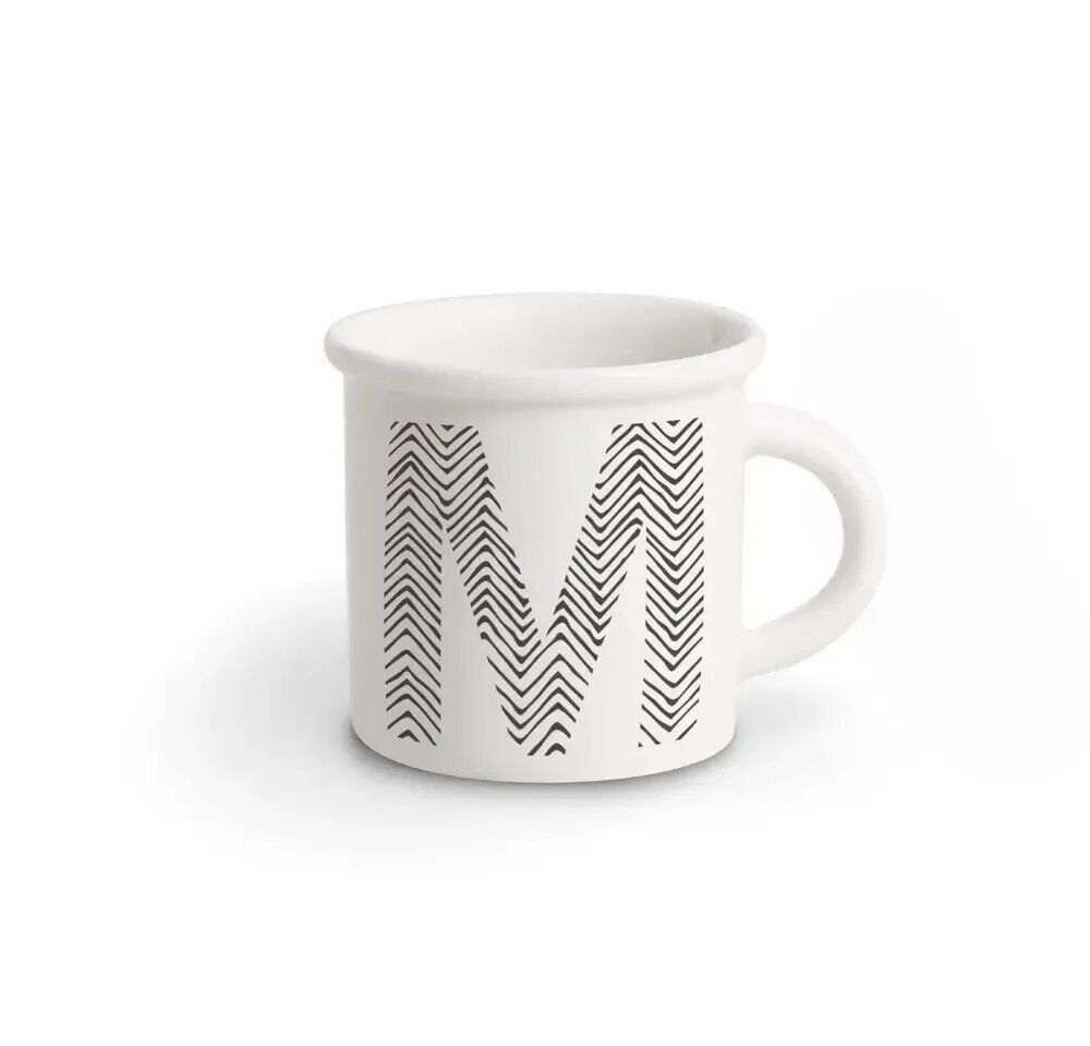 Tasses et mugs - MUG BLACK ALPHABET M - ILARIA.I