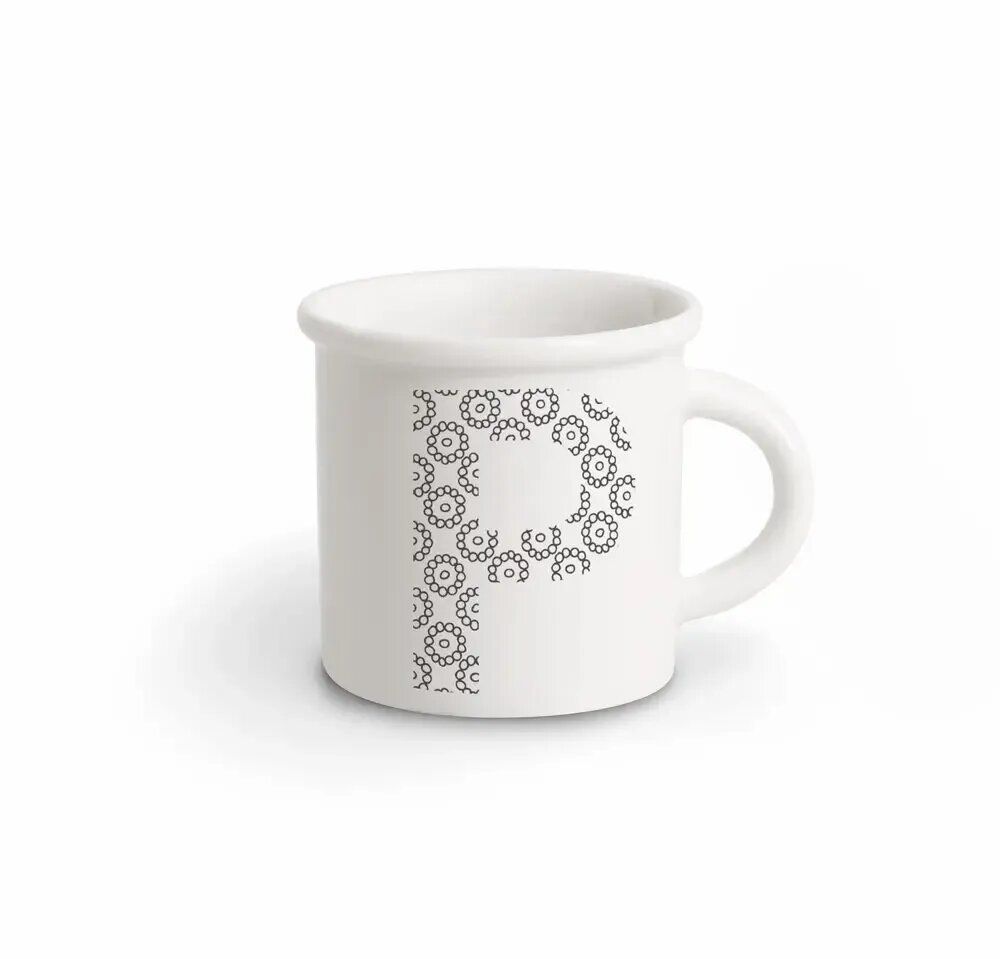Mugs - MUG BLACK ALPHABET P - ILARIA.I