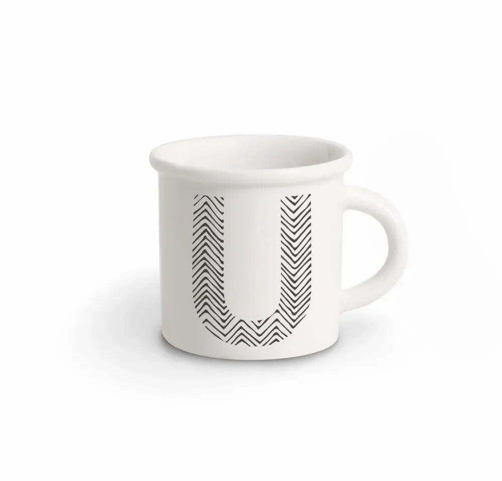 Mugs - MUG BLACK ALPHABET U - ILARIA.I