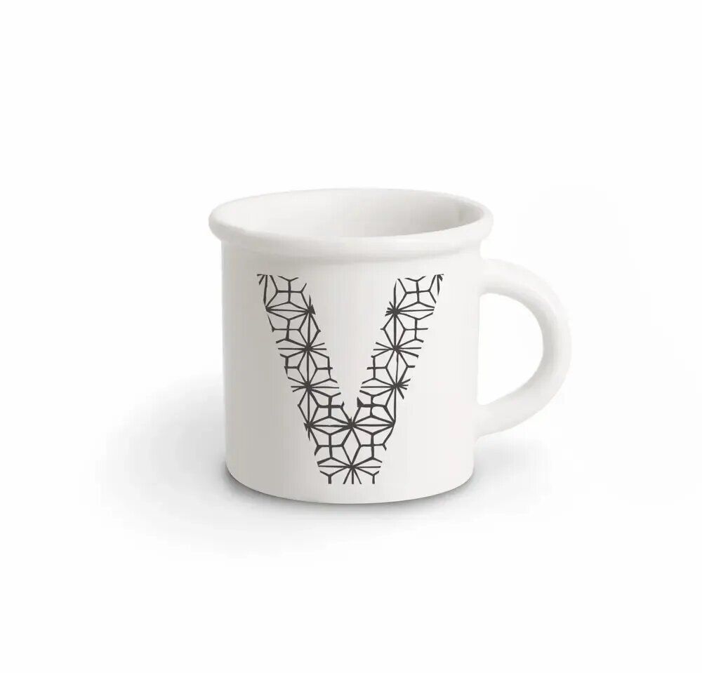 Tasses et mugs - MUG BLACK ALPHABET V - ILARIA.I