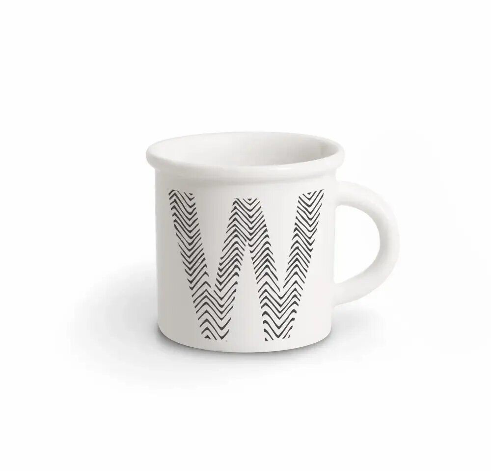 Mugs - MUG BLACK ALPHABET W - ILARIA.I