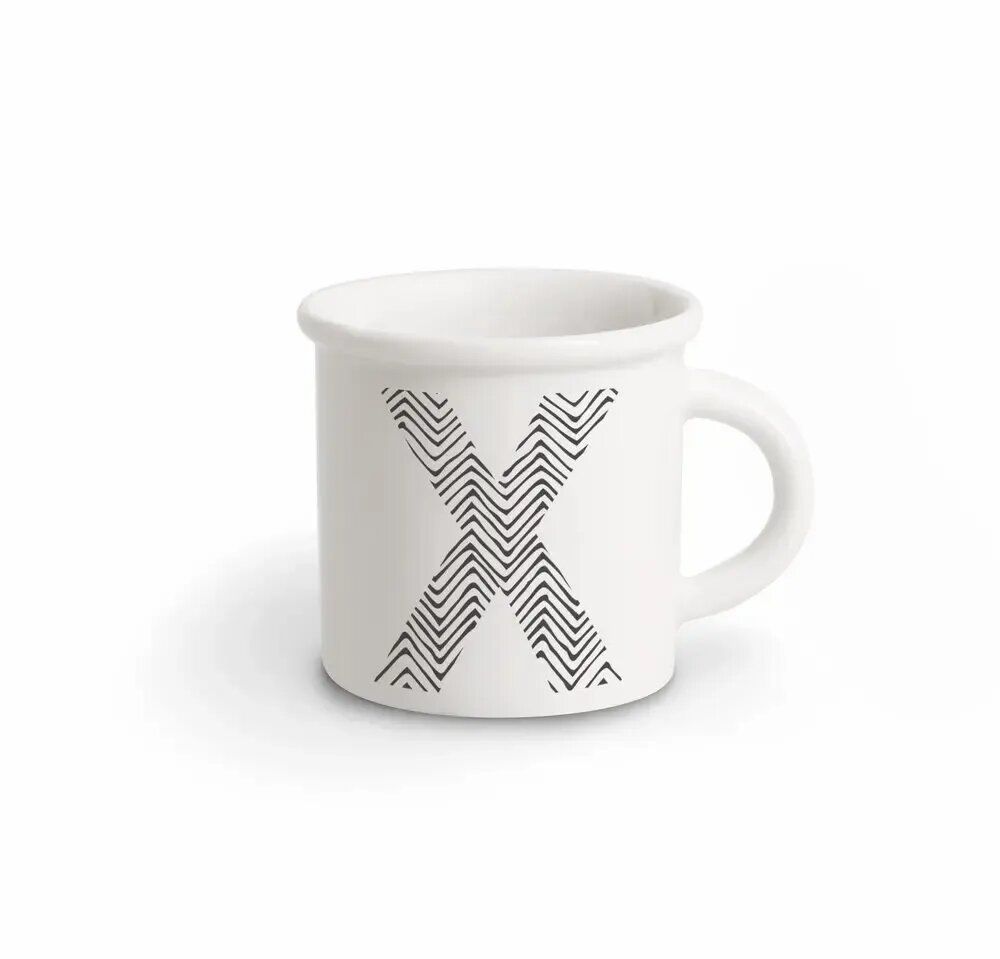 Tasses et mugs - MUG BLACK ALPHABET X - ILARIA.I