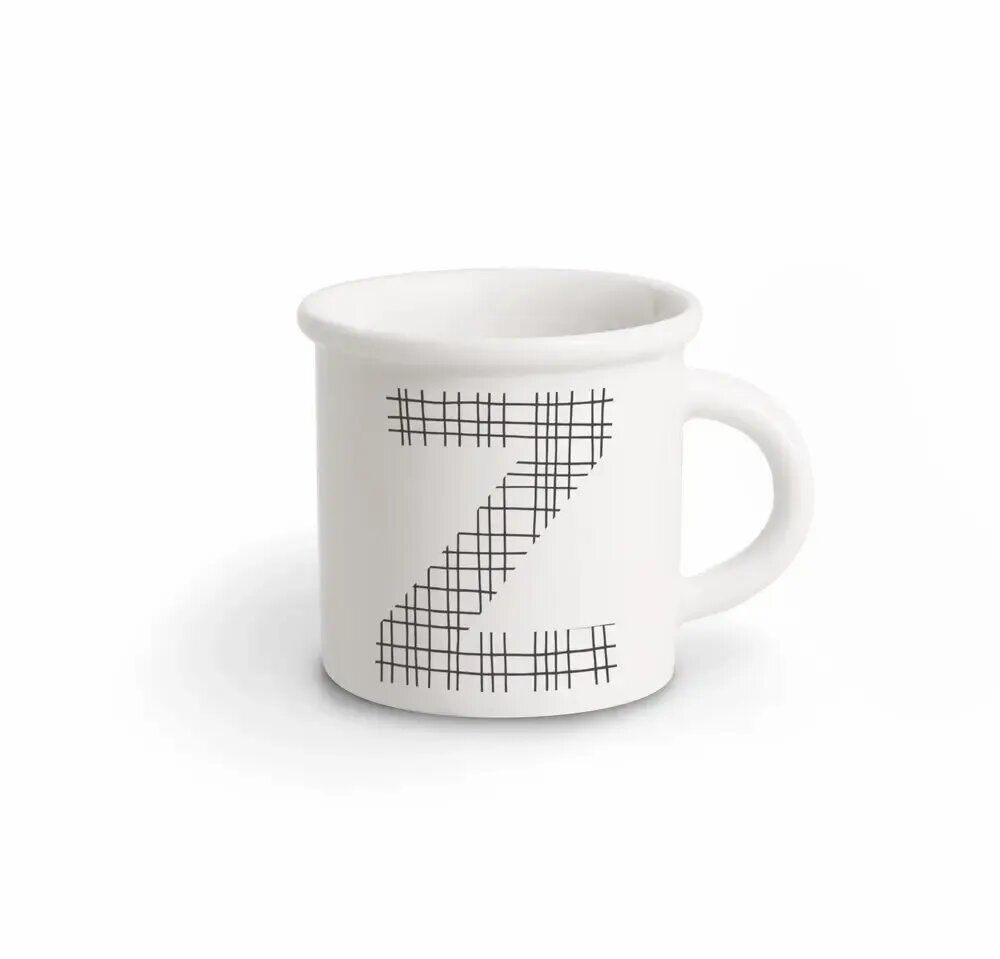 Mugs - MUG BLACK ALPHABET Z - ILARIA.I