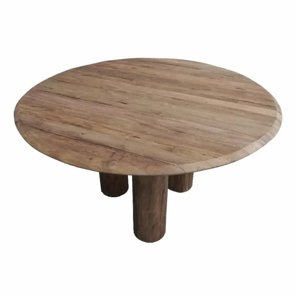 Dining Tables - Round dining table made from recycled teak wood - RONNY - HYDILE