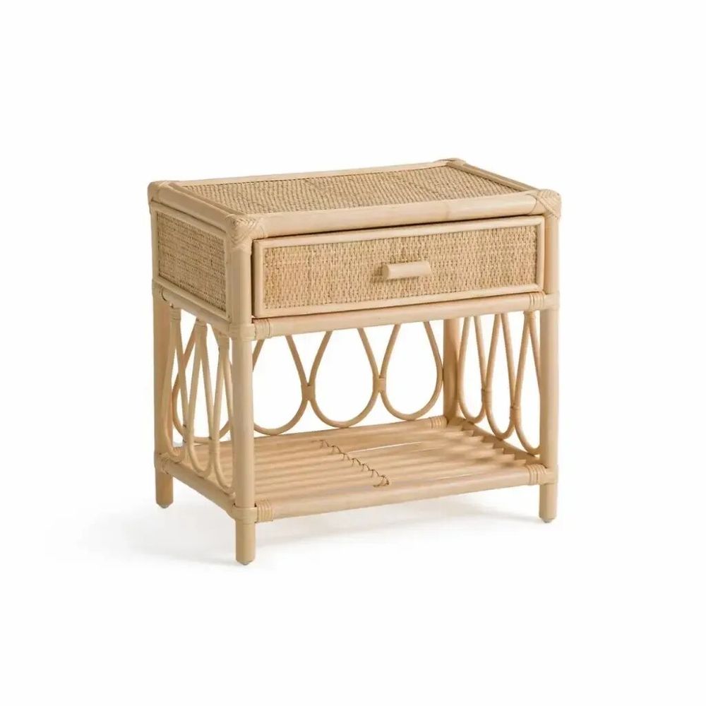 Night tables - Rattan bedside table with drawer - PRISCA - HYDILE