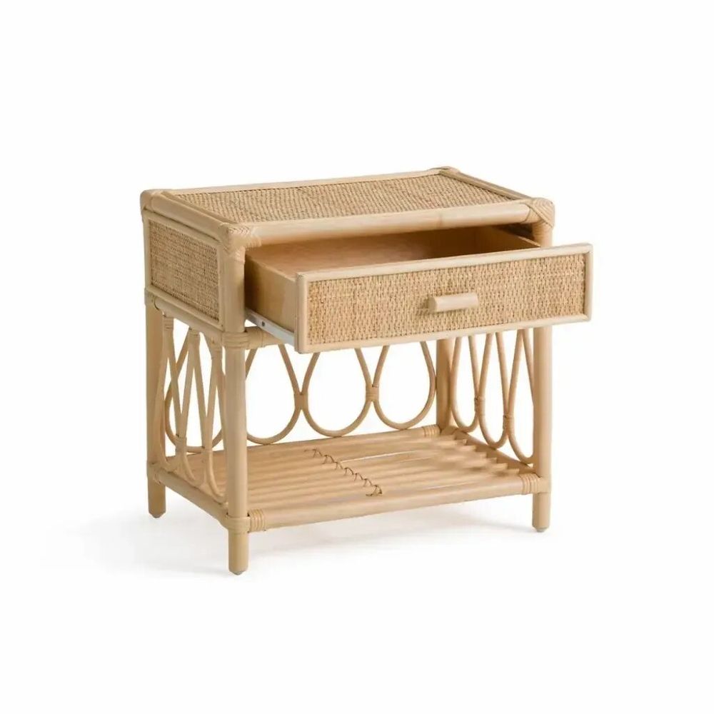 Night tables - Rattan bedside table with drawer - PRISCA - HYDILE