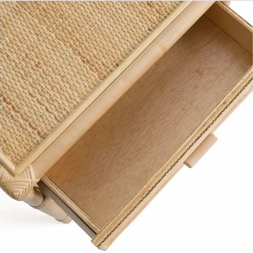Night tables - Rattan bedside table with drawer - PRISCA - HYDILE
