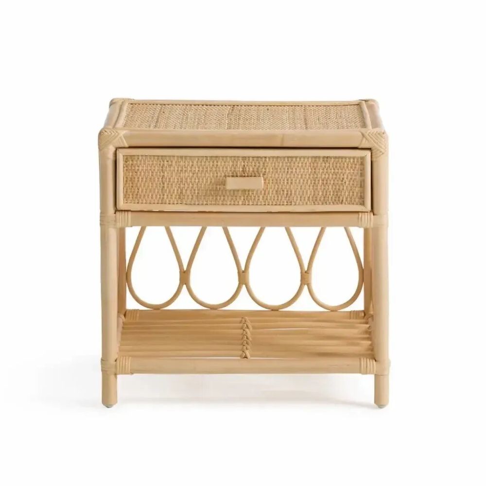Night tables - Rattan bedside table with drawer - PRISCA - HYDILE