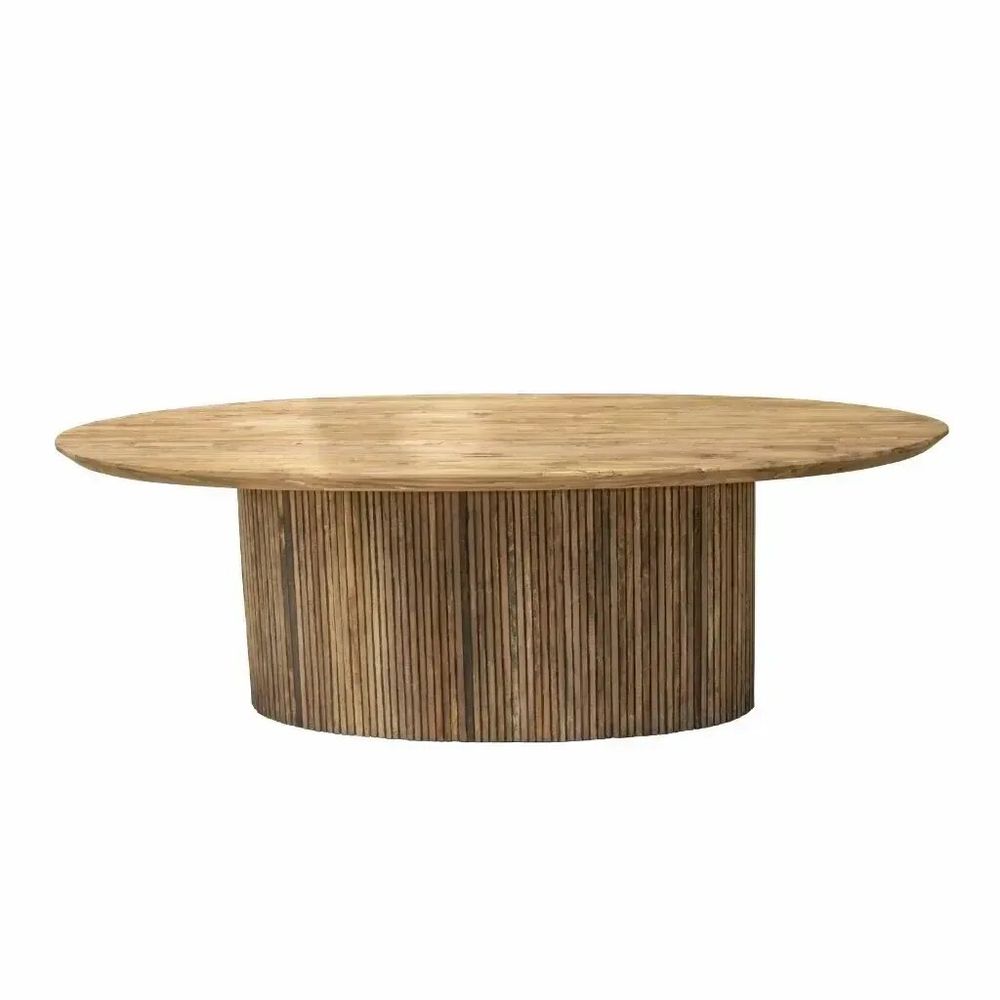 Tables Salle à Manger - Table à manger ovale en bois de teck recyclé - YAGA - HYDILE
