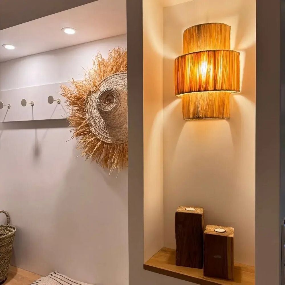 Wall lamps - Raffia wall light - RAM - HYDILE