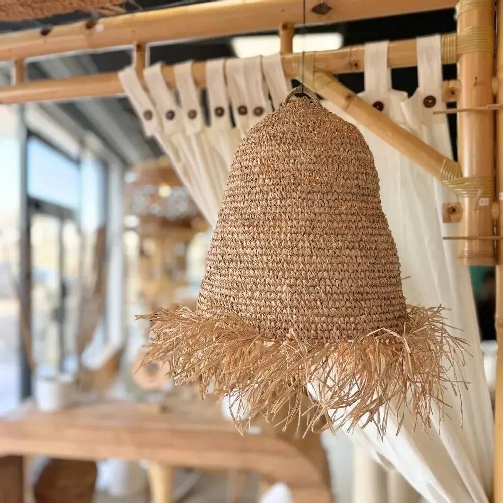 Hanging lights - Raffia pendant light - BAYA - HYDILE