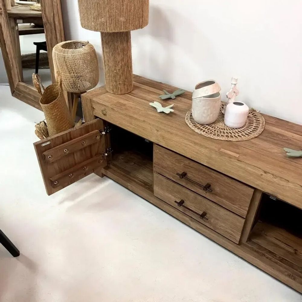TV stands - Recycled teak TV cabinet - ACHILLE - HYDILE