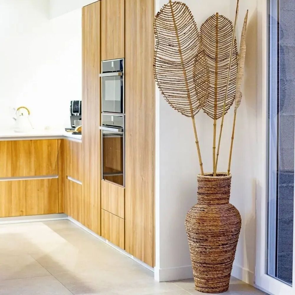 Pots de fleurs - Grande jarre en feuilles de bananier - FLORE - HYDILE