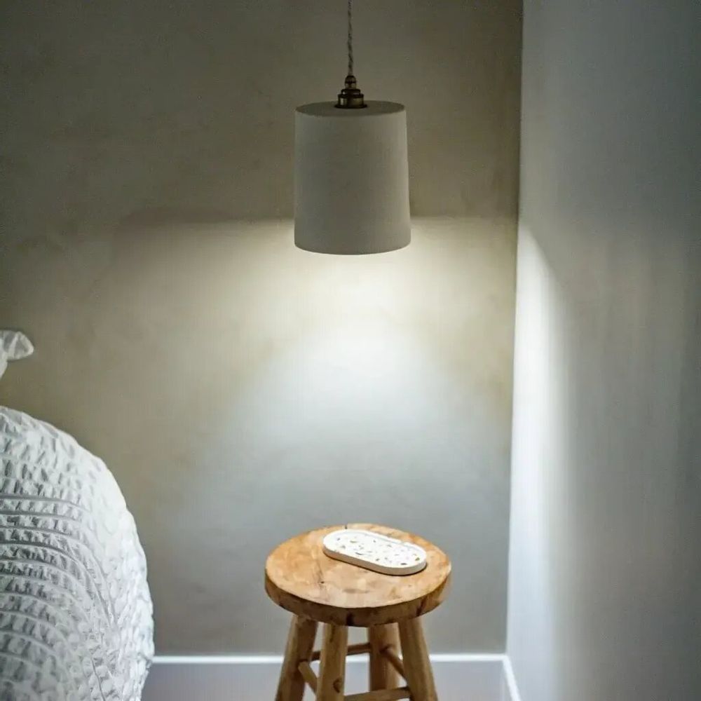 Hanging lights - White terracotta pendant light - COLETTE - HYDILE