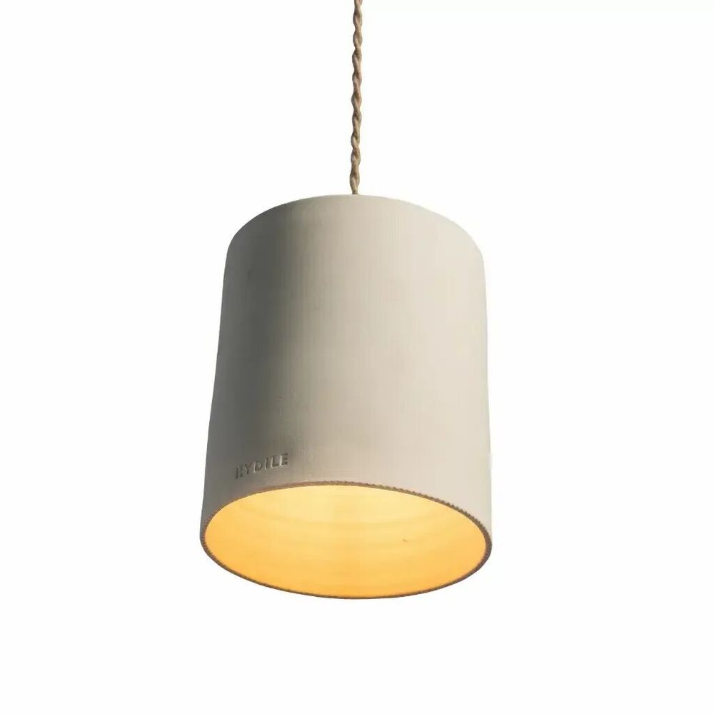 Hanging lights - White terracotta pendant light - COLETTE - HYDILE