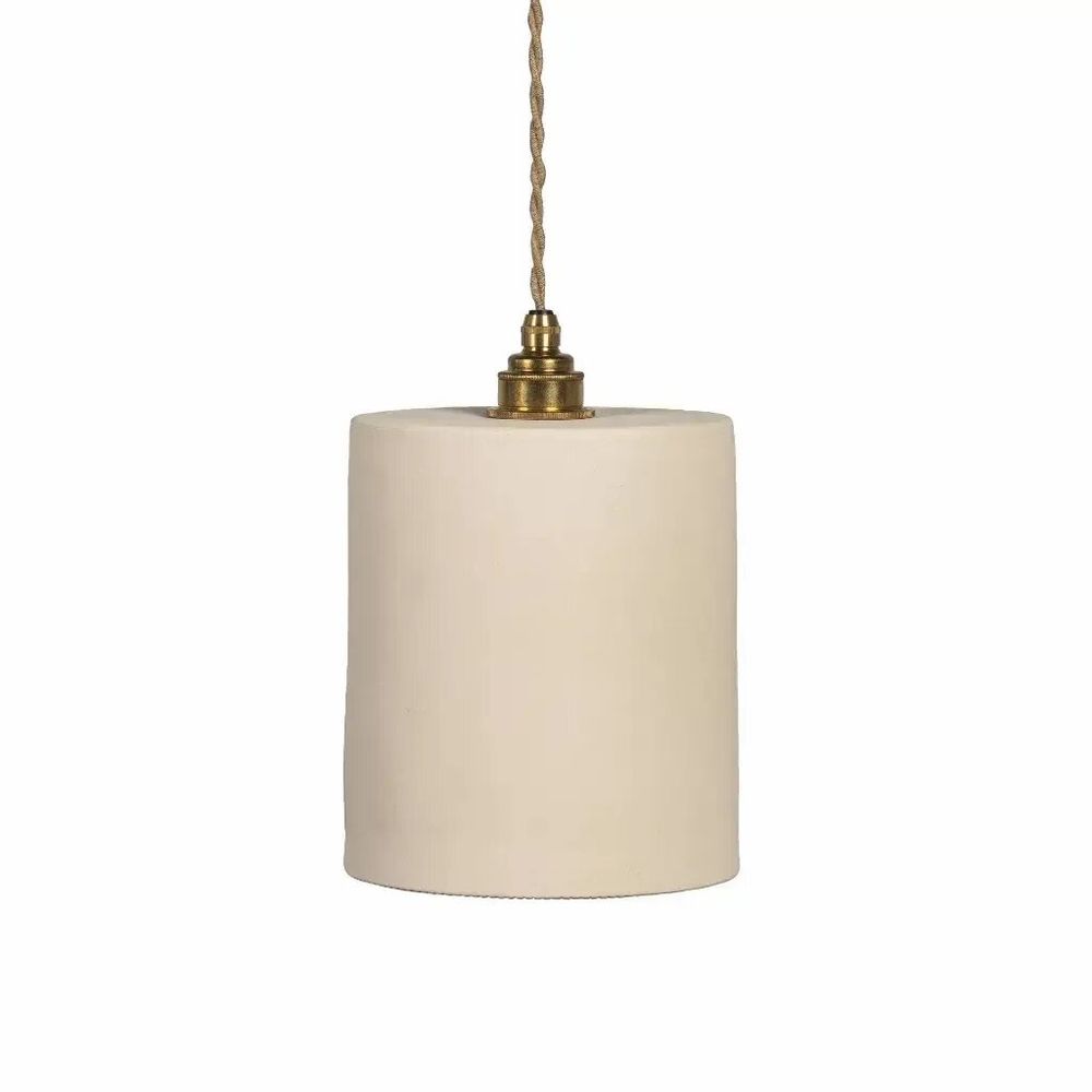 Hanging lights - White terracotta pendant light - COLETTE - HYDILE