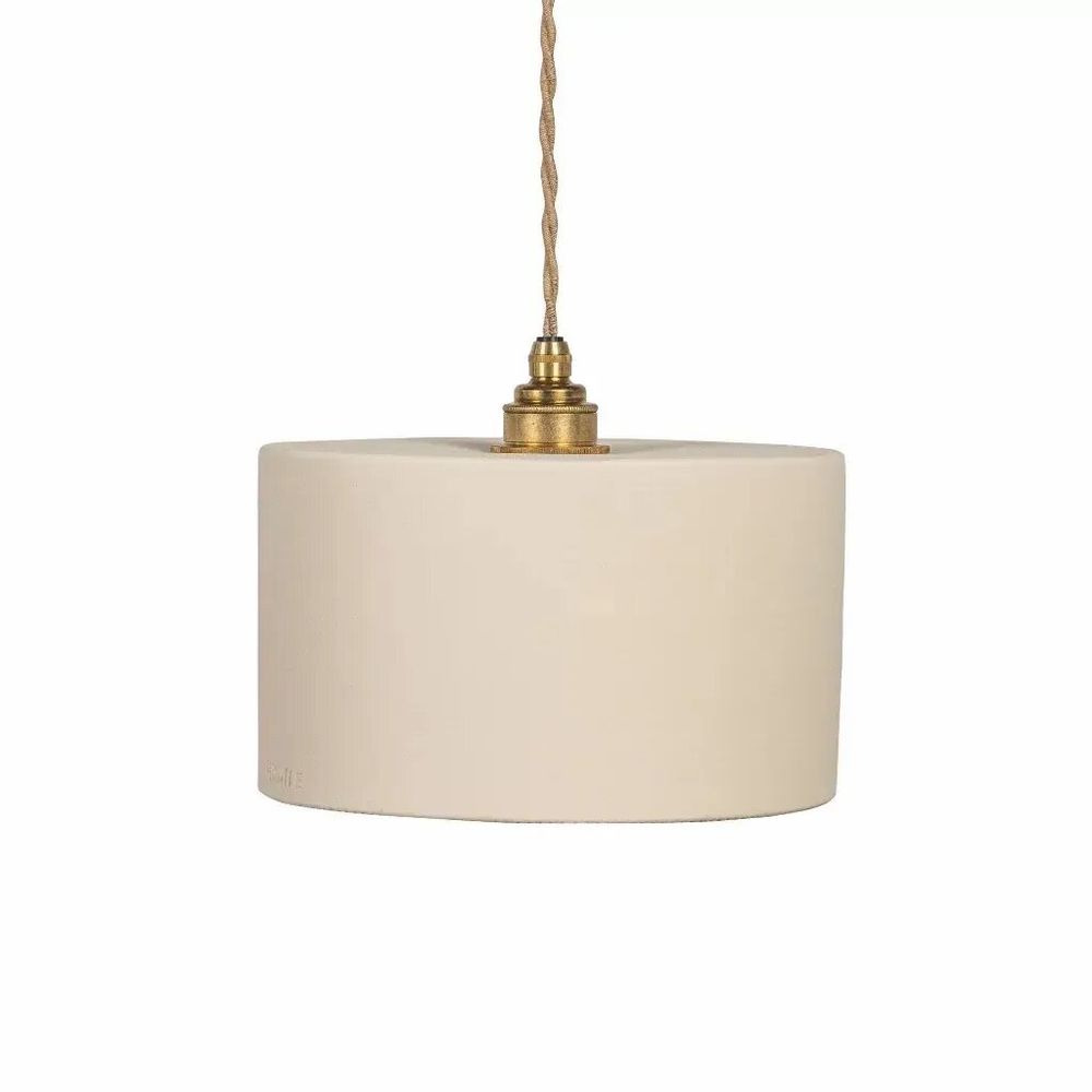 Hanging lights - White terracotta pendant light - ODILE - HYDILE