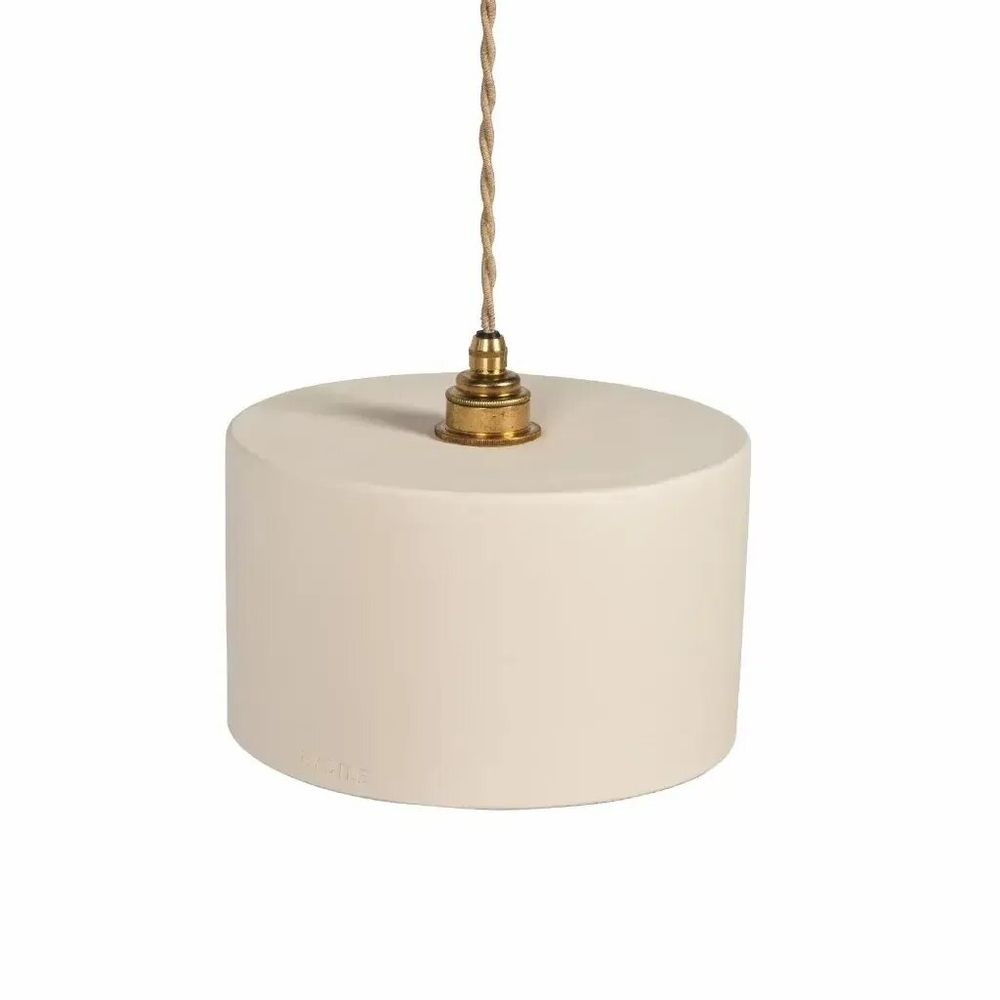 Hanging lights - White terracotta pendant light - ODILE - HYDILE